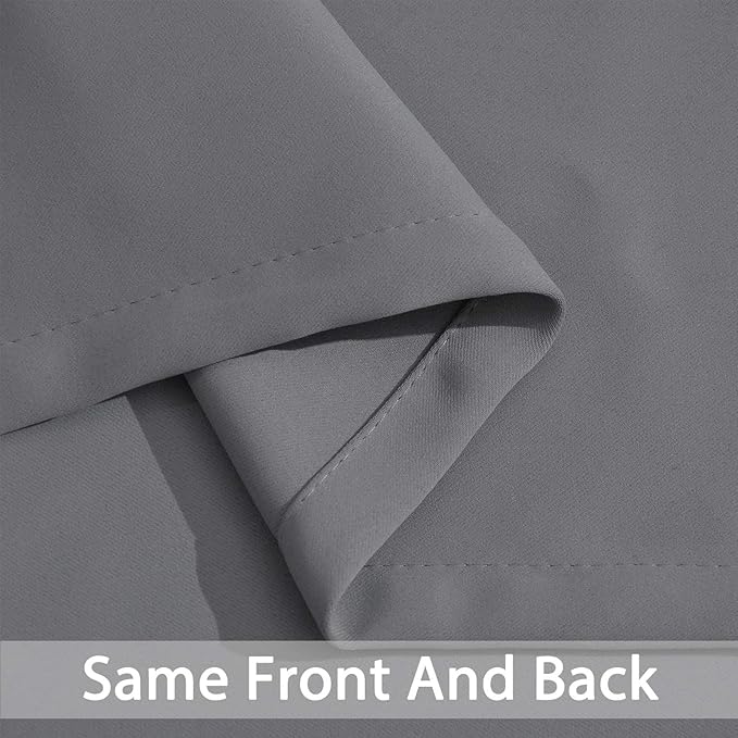 Yakamok Grey Room Darkening Curtains 70x84 inch Gray Grommet-Living Room | 2 - Image 5