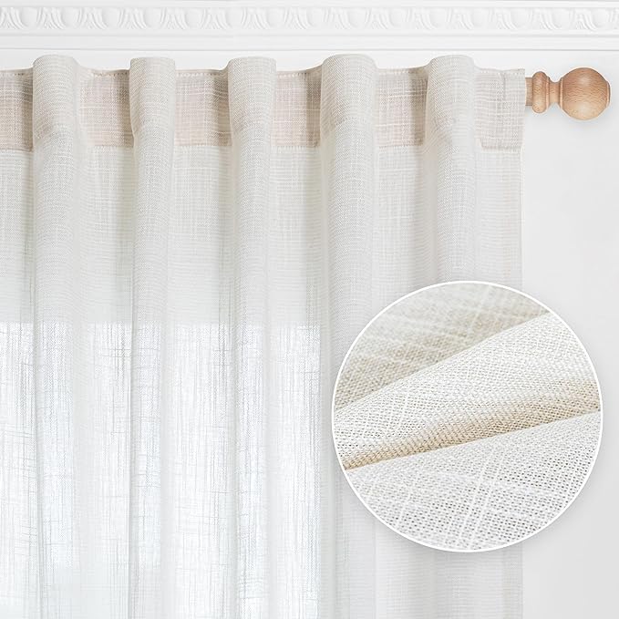 MYSKY HOME Natural Curtains for Living Room 1 Panel by MYSKYHOME