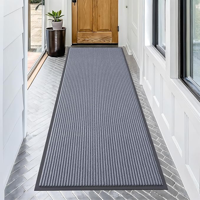 OLANLY Front Door Mat 71x30, Waterproof Heavy-Duty Indoor Outdoor Doormat | Ash by OLANLY