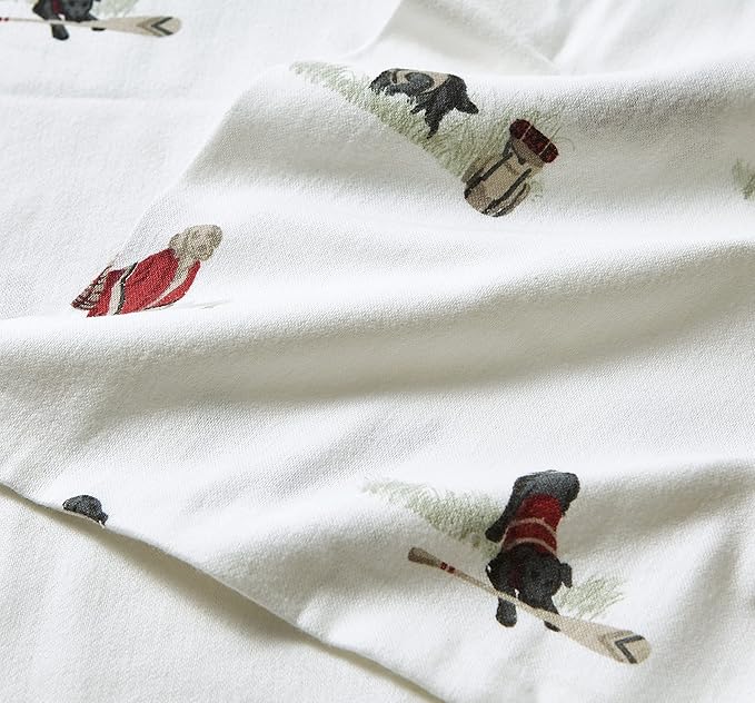 Eddie Bauer - King Sheet Set, Warm Breathable Cotton Flannel Bedding with Deep Pockets, Brushed for Extra Softness, Cozy Home Decor, Oeko-Tex Certified (Retriever Adventure, King)