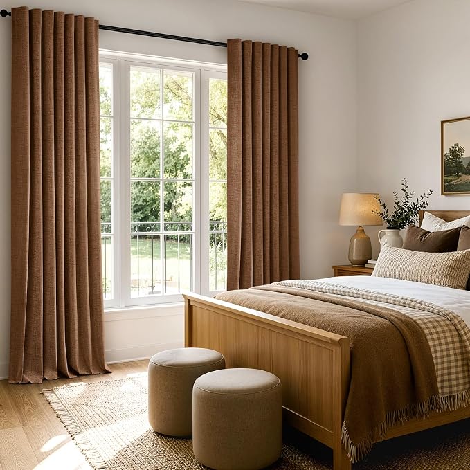 MIULEE 100% Blackout Linen Curtains - Image 8
