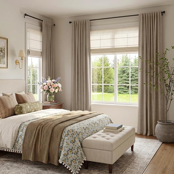 INOVADAY 100% Blackout Linen Curtains - Image 6
