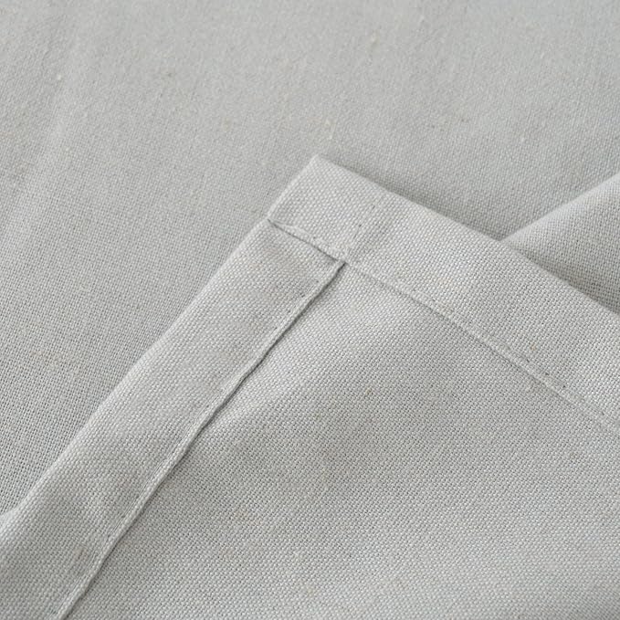 YoungsTex Grey Linen Curtains 63 Inch Length 2 Panels - Image 9