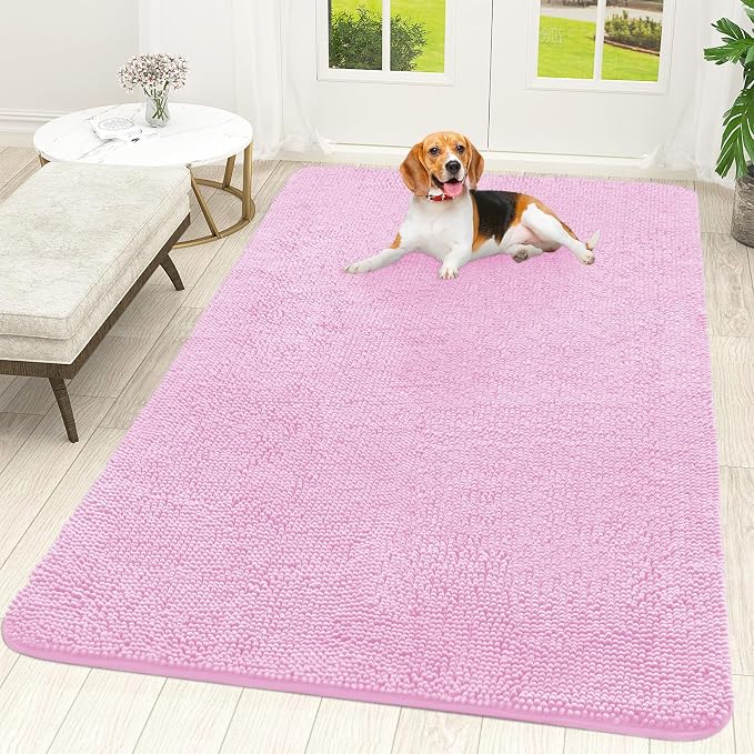 OLANLY Dog Door Mat for Muddy Paws 70x46, Super Absorbent Chenille Mud Mat | by OLANLY