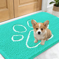 OLANLY Dog Door Mat for Muddy Paws 24x16, Paw Print Design Chenille Mud Mat | by OLANLY