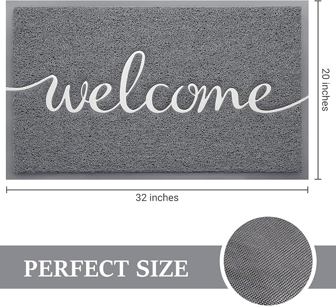 Door Mat, Welcome Mat Low Profile Floor Mat Front Doormat Indoor and Outdoor - Image 3