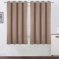 Cappuccino Blackout Curtains 66 x 63 Inch Length/Set of 2 Curtain by Lemomo