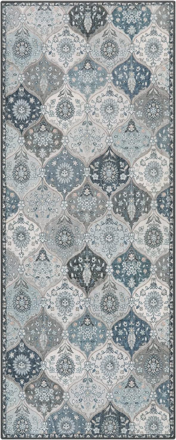 Lahome Moroccan Kitchen Runner Rug, 2x5 Washable Hallway Runner Non Slip | - Image 2