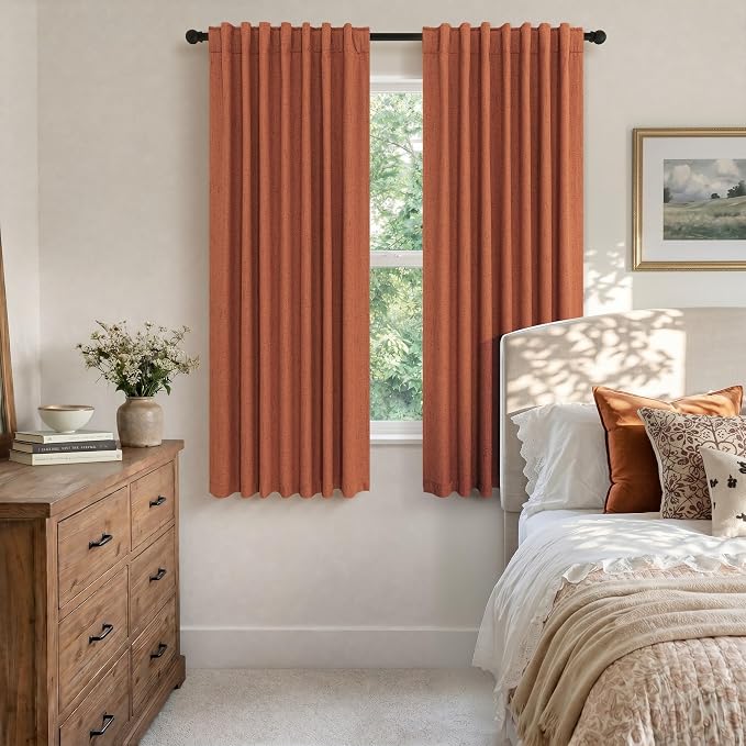 Pitalk Terracotta Blackout Curtains - Image 3