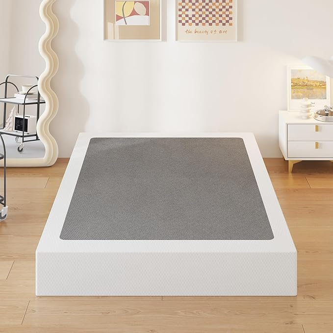 10 Inch Box Spring for Queen Bed High Profile Heavy Duty Metal Queen Box Spring with Fabric Cover, Sturdy Mattress Foundation, Easy Assembly, Noise Free, Black