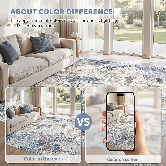 UERMEI 6x9 Area Rug Living Room Rugs - Image 5