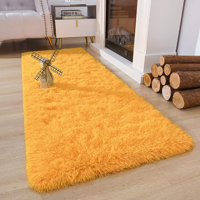 Chicrug Soft Runner Rugs for Bedroom Living Room Plush Fluffy Rug 2x6 | Shag - Image 3