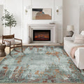 9x12 Area Rugs for Living Room Bedroom Dining Room Washable Red Brown | Soft by Aelenmu