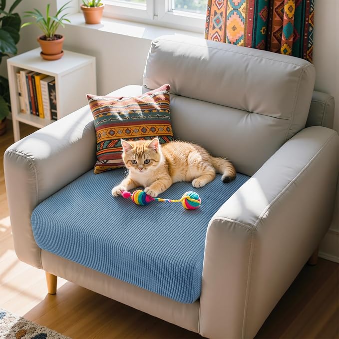 Hokway Stretch Couch Cushion Slipcovers Reversible Cushion Protector Slipcovers - Image 6