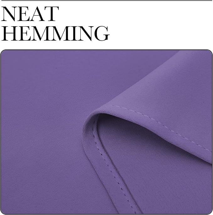 NICETOWN Bedroom Curtain Panels Blackout Draperies, Thermal Insulated Solid Grommet Blackout Curtains/Drapes (Lilac Purple, 1 Pair, 34 by 45-inch)