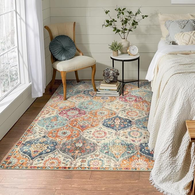 Lahome Moroccan Trellis Washable Small Area Rug, 3x5 Area Rug - Image 6