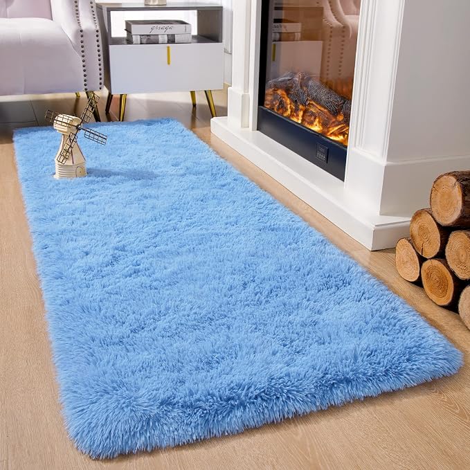 Chicrug Soft Runner Rug for Bedroom Living Room Plush Fluffy Rugs 2x6 | Shag - Image 2