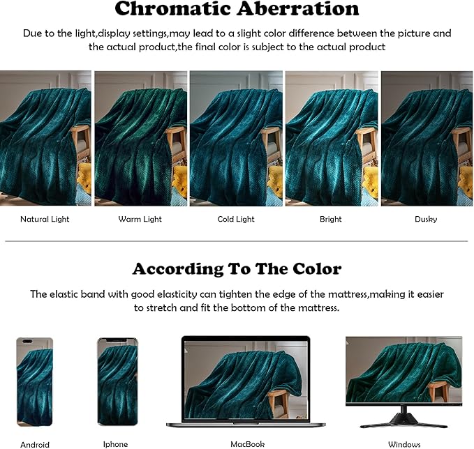 NEWCOSPLAY Super Soft Queen Blanket Dark Teal Premium Silky Flannel Fleece Leaves Pattern Lightweight Bed Blanket All Season Use (Dark Teal, Queen(90"x90"))
