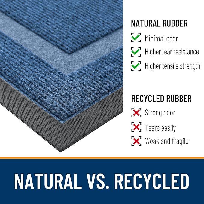 OLANLY Front Door Mat Outside 35x23, All-Season Heavy-Duty Rubber Doormat | - Image 5