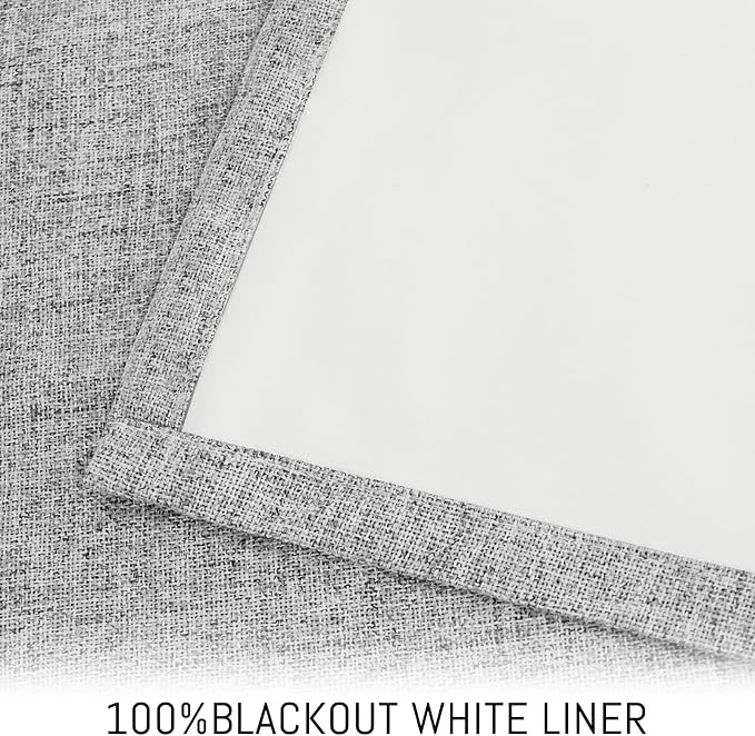 Yakamok Dove Grey Linen Textured Curtains 84 Inches Long - Image 3