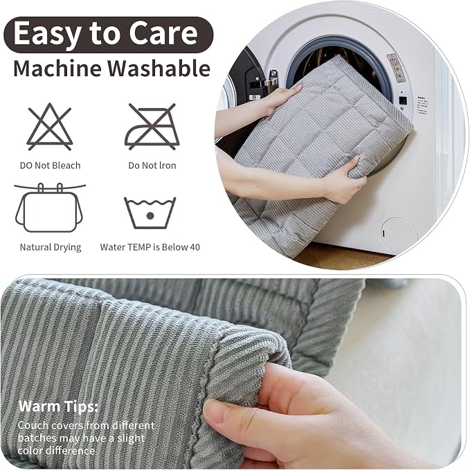 Couch Covers for Dogs Washable, 27.6"x70.9" Non Slip Couch Covers for Loveseat - Image 7