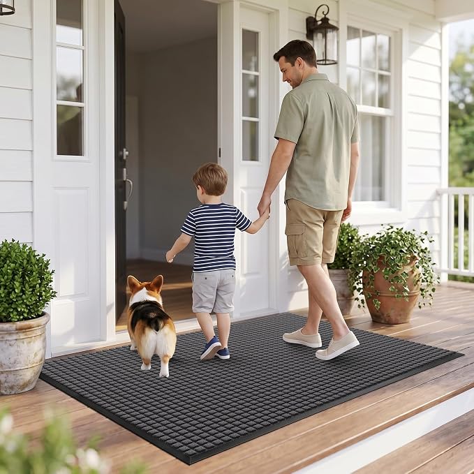 Front Door Mat Outside Entrance, Heavy Duty Waterproof Doormat | 61.5"x36" - Image 8
