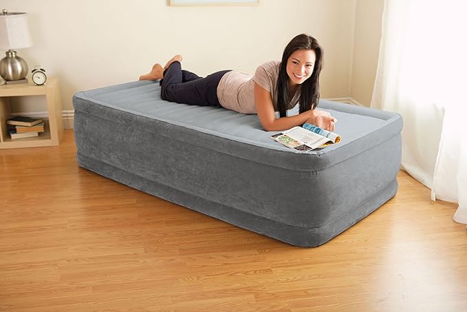 Intex Comfort Plush Elevated Dura-Beam Airbed with Built-in Electric Pump