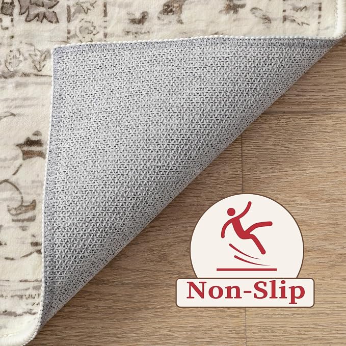 SERISSA 4x6 Washable Non Slip Boho Area Rug - Image 4