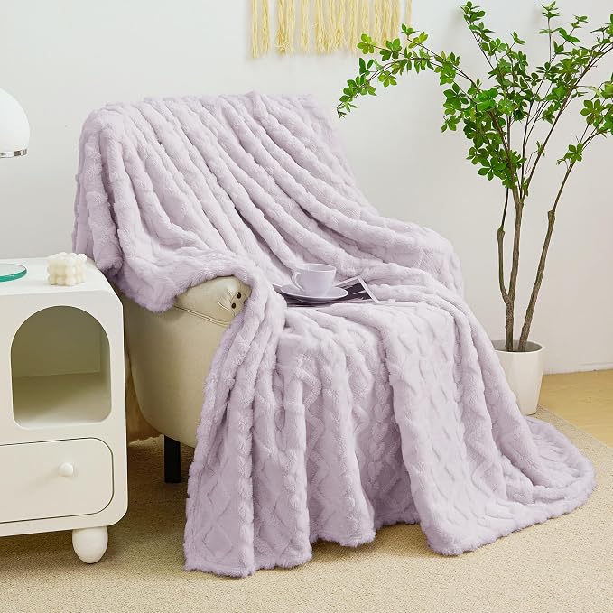 Aganear Fleece Throw Blanket for Couch Sofa 50"x60" Purple | Lightweight Fuzzy - Image 9