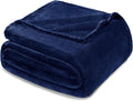 Exclusivo Mezcla Fleece Blanket Twin Size for Bed, Super Soft and Warm, All Season Use, Cozy, Plush, Lightweight, 90x66 Inches, Navy Blue