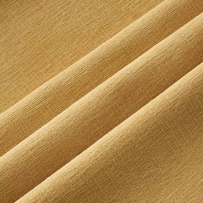 MIULEE Gold Chenille Couch Lumbar Throw Pillow Covers, 12x20 | Set of 2 - Image 5