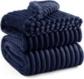 Bedsure GentleSoft Blue Fleece Blanket for Couch - Cozy Soft Blankets for Women, Cute Small Throws for Girls, 90x90 Inches