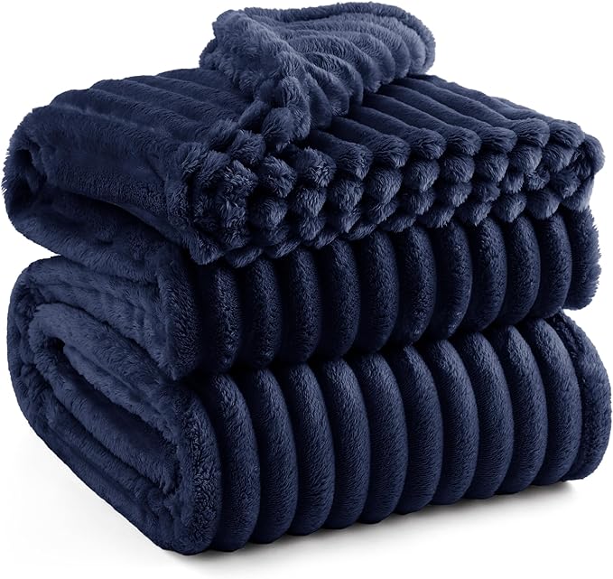 Bedsure GentleSoft Blue California King Size Blanket for Couch - Cozy Soft Blankets for Women, Cute Small Fleece Throws for Girls, Birthday Gifts for Women, 102x96 Inches