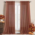 RYB HOME Sheer Curtains 108 inches, Extra Long Floor to Ceiling Curtains | by RYBHOME