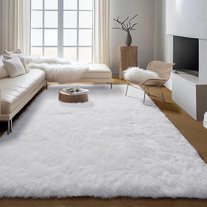 Fluffy Shaggy Area Rug 5x8, Plush Rugs - Image 8