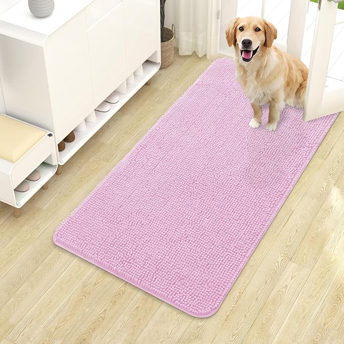 OLANLY Dog Door Mat for Muddy Paws 40x24, Super Absorbent Chenille Mud Mat | by OLANLY