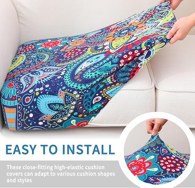 Printed Couch Cushion Covers, Sofa Covers Washable - Image 4