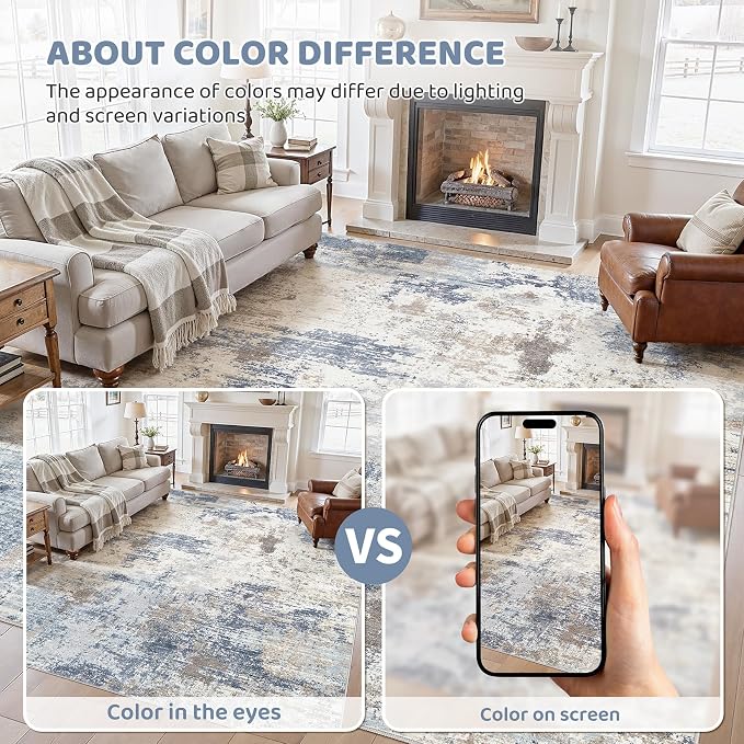 UERMEI 10x12 Area Rug Living Room Rugs - Image 7