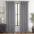 MIULEE 100% Blackout Linen Curtains 42 x 90 Inch Glacier Gray 2 Panels | by MIULEE