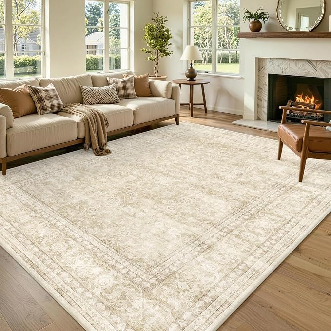 6x9 Ft Large Area Rugs for Living Room, Soft Non-Slip Machine Washable Rug by Lo%CC%80utiRootHome