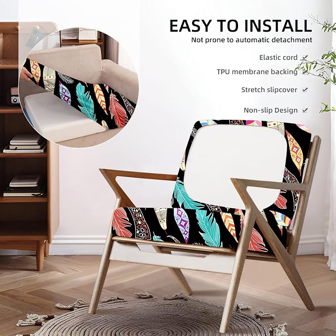 8Pcs Outdoor Cushion Covers, Elastic Patio Cushion Covers | Washable, - Image 5