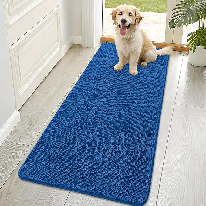 OLANLY Dog Door Mat for Muddy Paws 70x32, Super Absorbent Chenille Mud Mat | by OLANLY