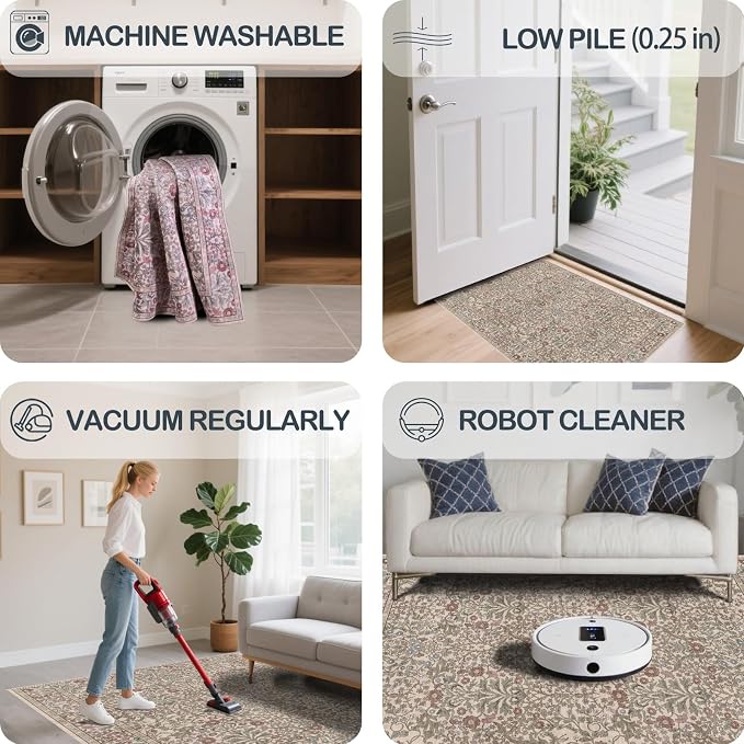 Washable 2' x 6' Runners for Hallways, Non Slip Long Floor Runner for Kitchen - Image 4