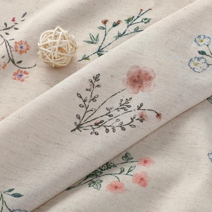 Kitchen Valances for Windows, Farmhouse Floral 52x18 Inch, 1 Panel | Country - Image 3