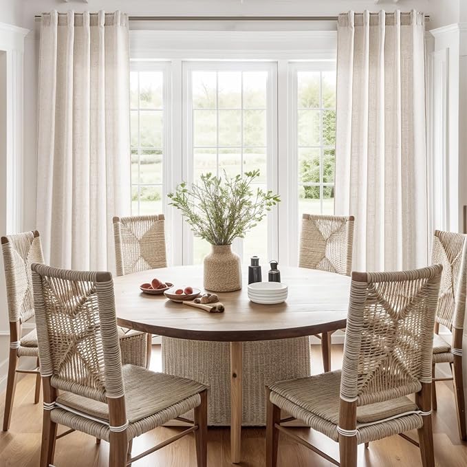 Beige Linen Curtains 96 Inches Long - Image 7