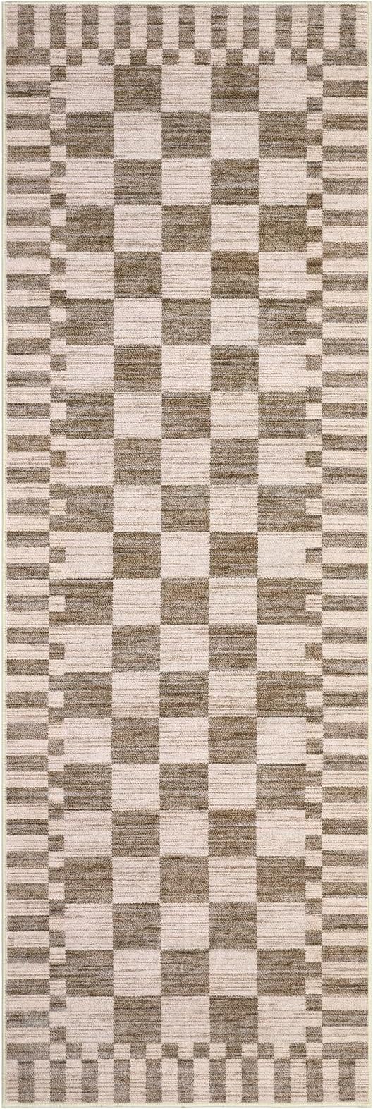 GarveeHome 2.5x8 Checkered Kitchen Runner Rug - Image 4