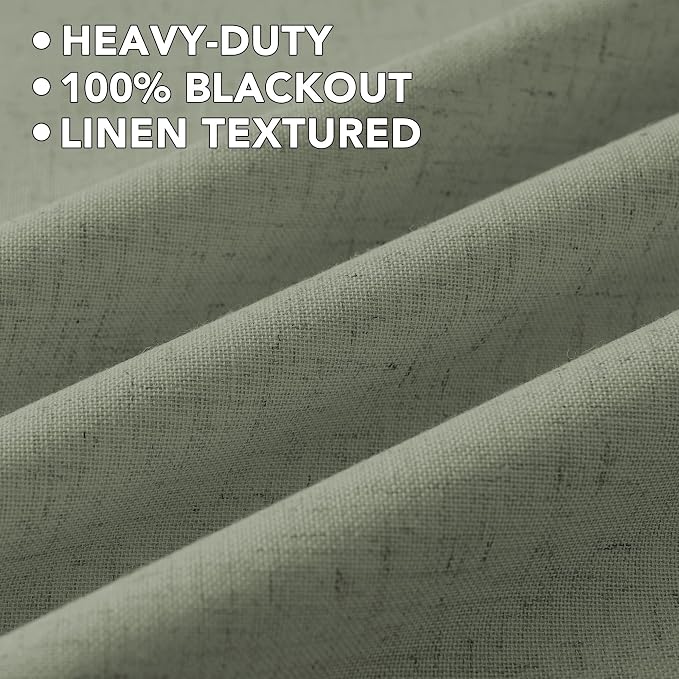 H.VERSAILTEX Linen Curtains 100% Blackout Curtains - Image 5