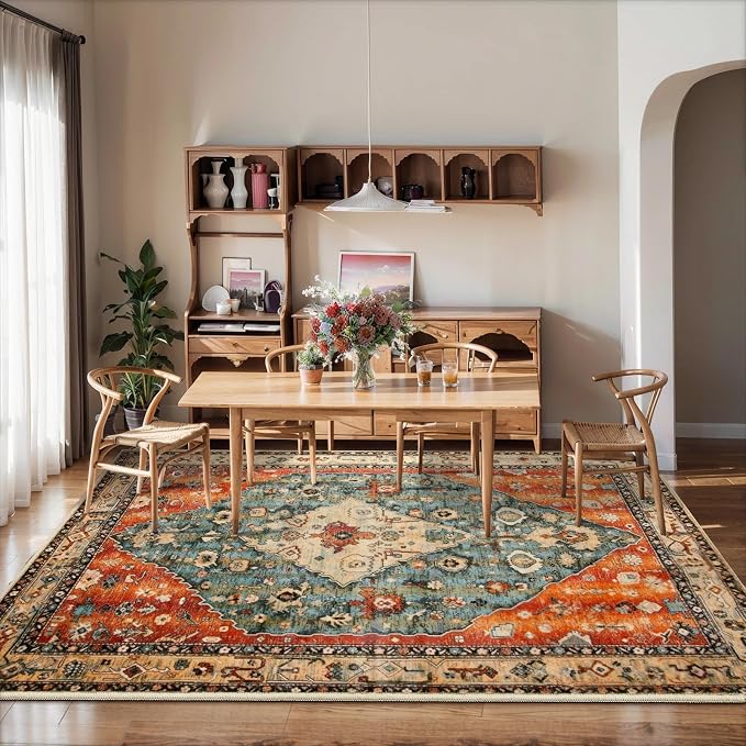 SERISSA 5x7 Washable Non Slip Boho Area Rug - Image 6