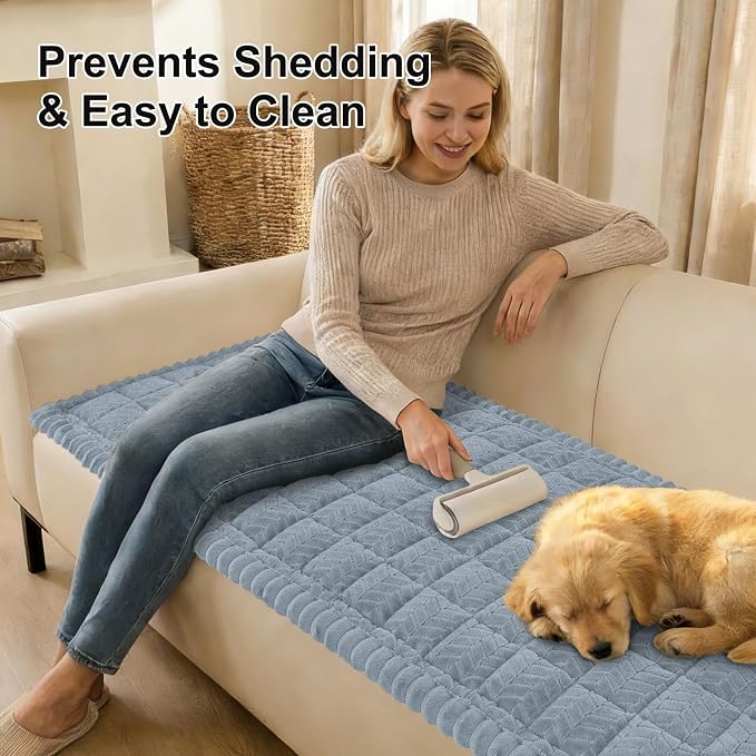 Smiry Couch Cover for Dogs, Non Slip Fuzzy Pet Sofa Covers Washable | Sofa - Image 4