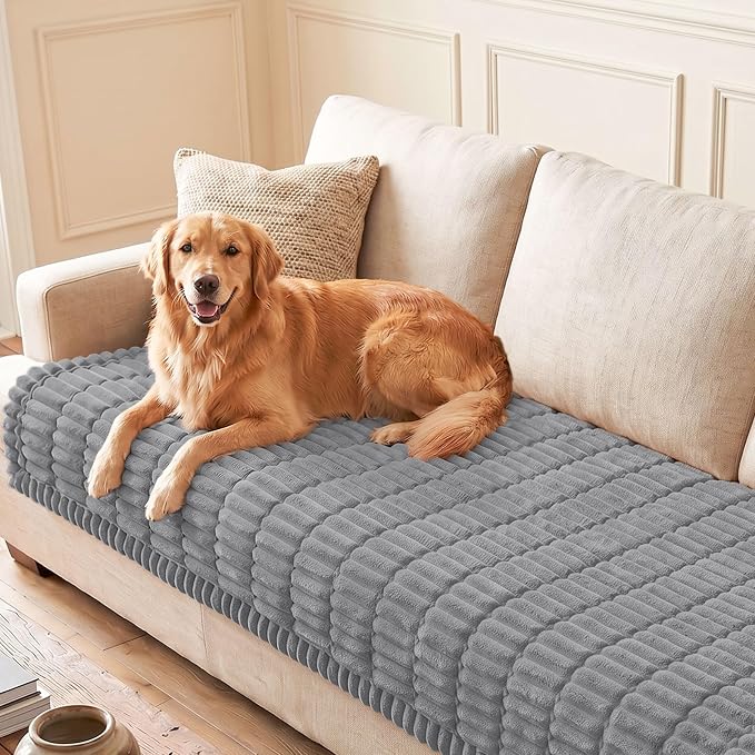 Couch Cover for Dogs, Washable Non Slip Plush Flannel Sofa Protector | Thick by hyha